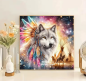 Preview: Diamond Painting  Wolf & Tipi im Native American
